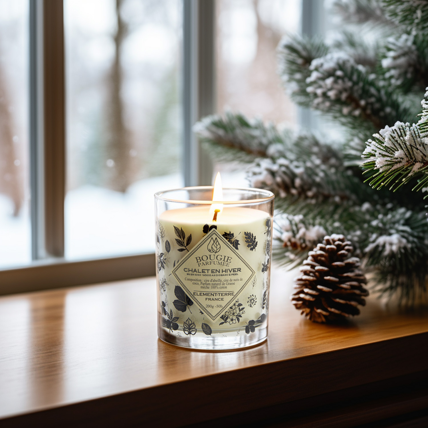 bougie chalet d'hiver 200g bougie chalet d'hiver 200g