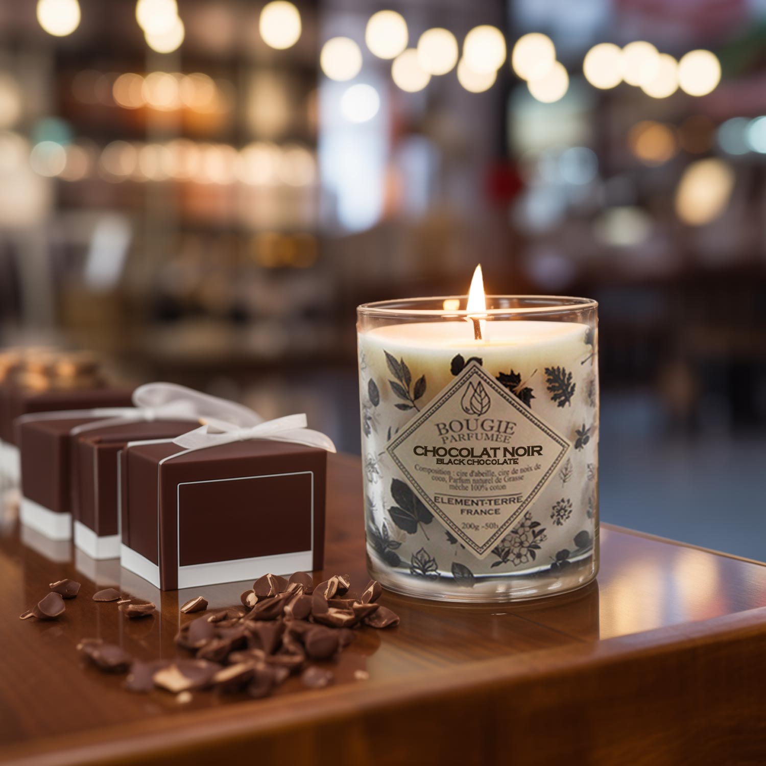 bougie chocolat noir 200g bougie chocolat noir 200g