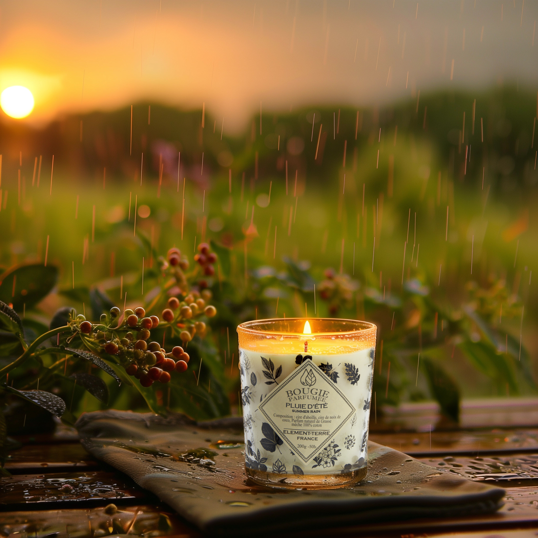 bougie pluie d'Été 200g bougie pluie d'Été 200g