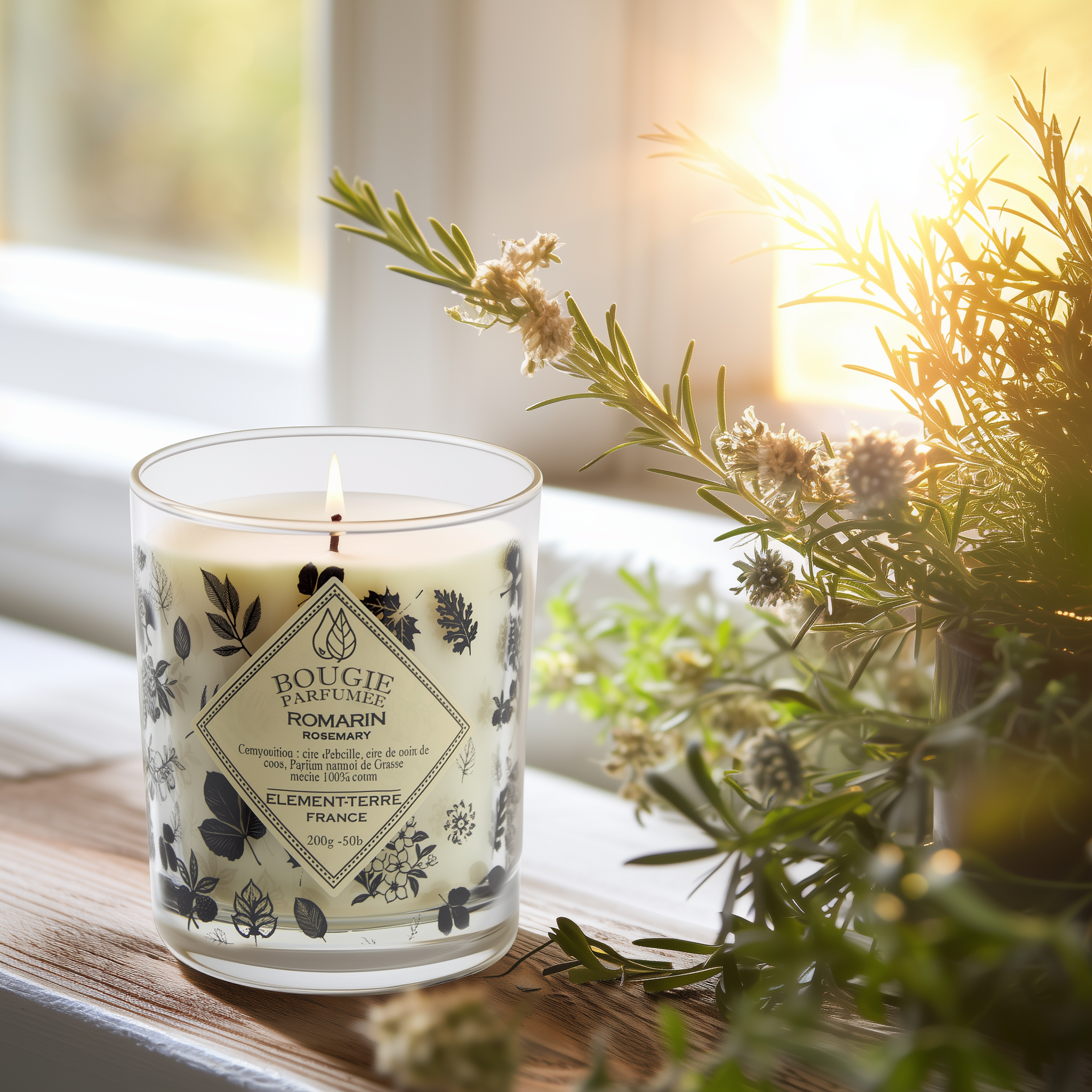 bougie romarin 200g 50h bougie romarin 200g 50h